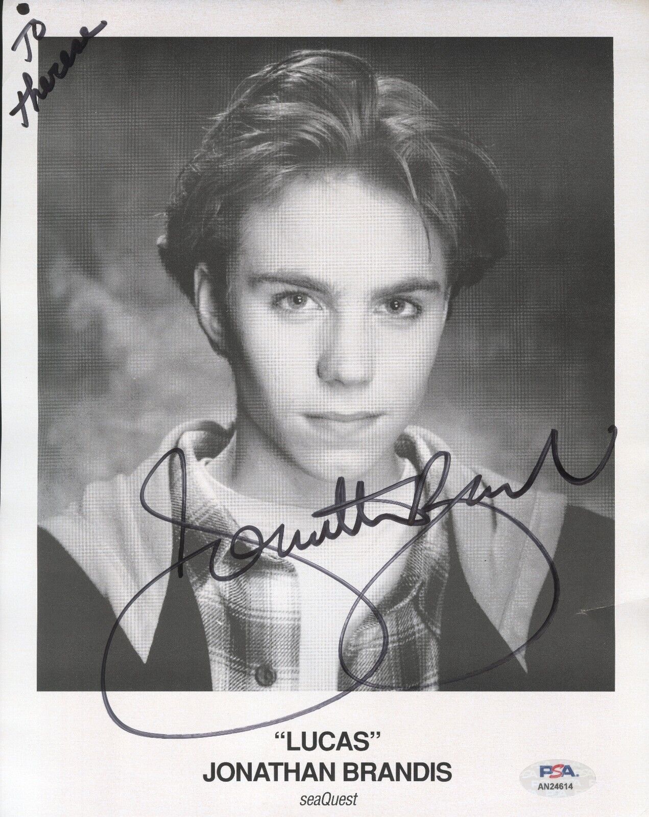 Jonathan Brandis ~ Signed Autographed 1990's seaQuest Promo Photo ~ PSA DNA