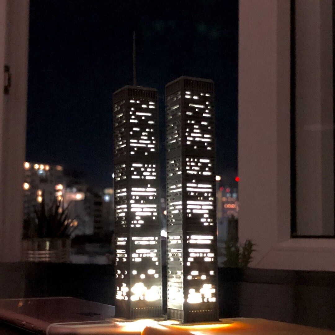 World Trade Center Twin Towers Collectible with Lights 3D printed -New York City