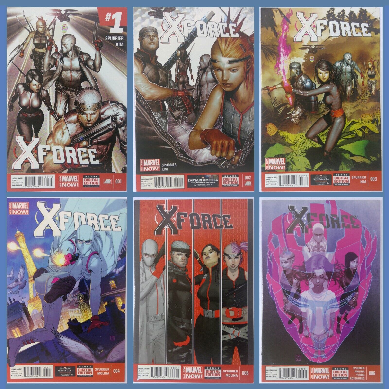X-Force (2014) 1-6 15 | 7 Book Lot | Marvel X-Men Cable