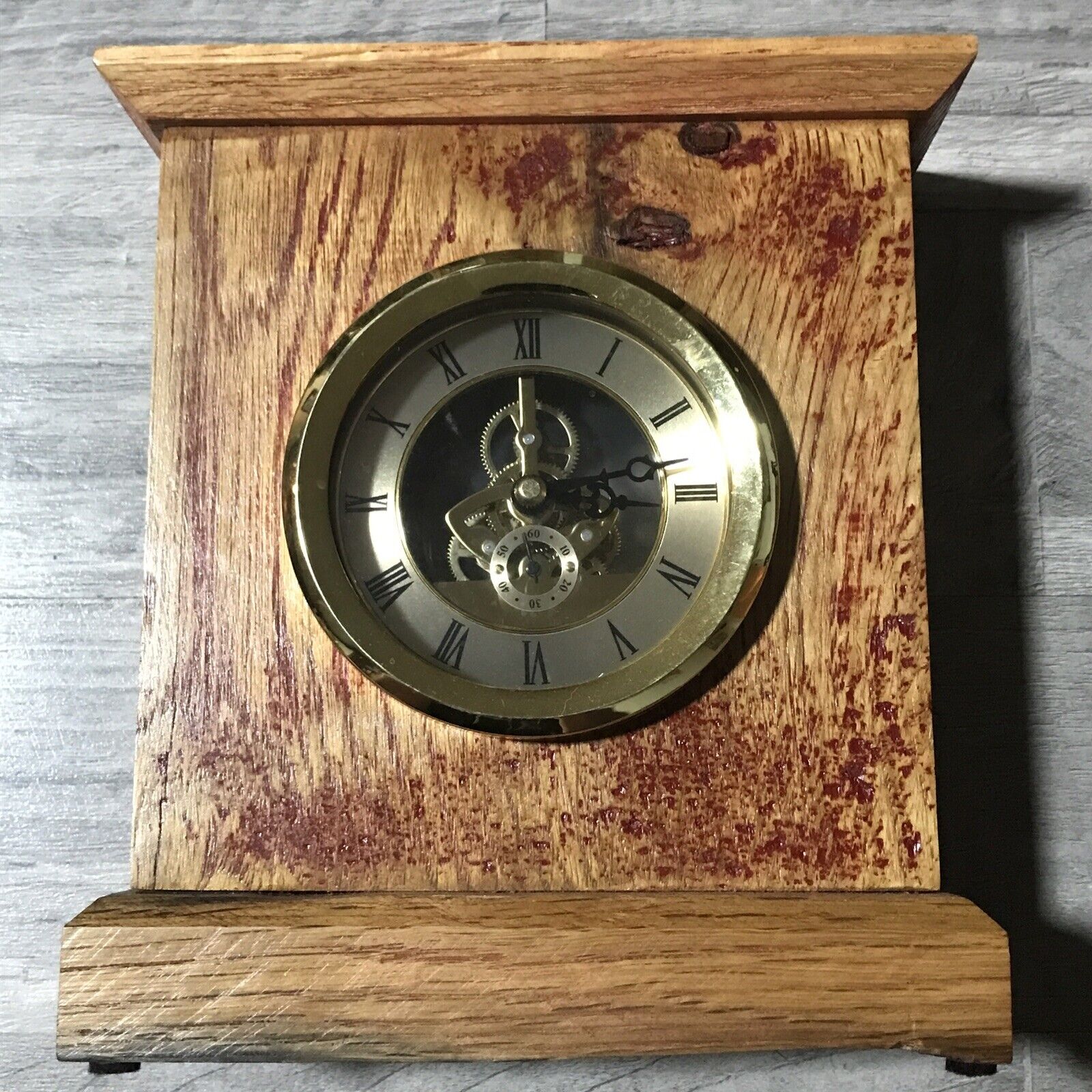 Authentic Bell Of Louisville Wood Paddle Wheel Mantle  Wall Clock Collectors W6