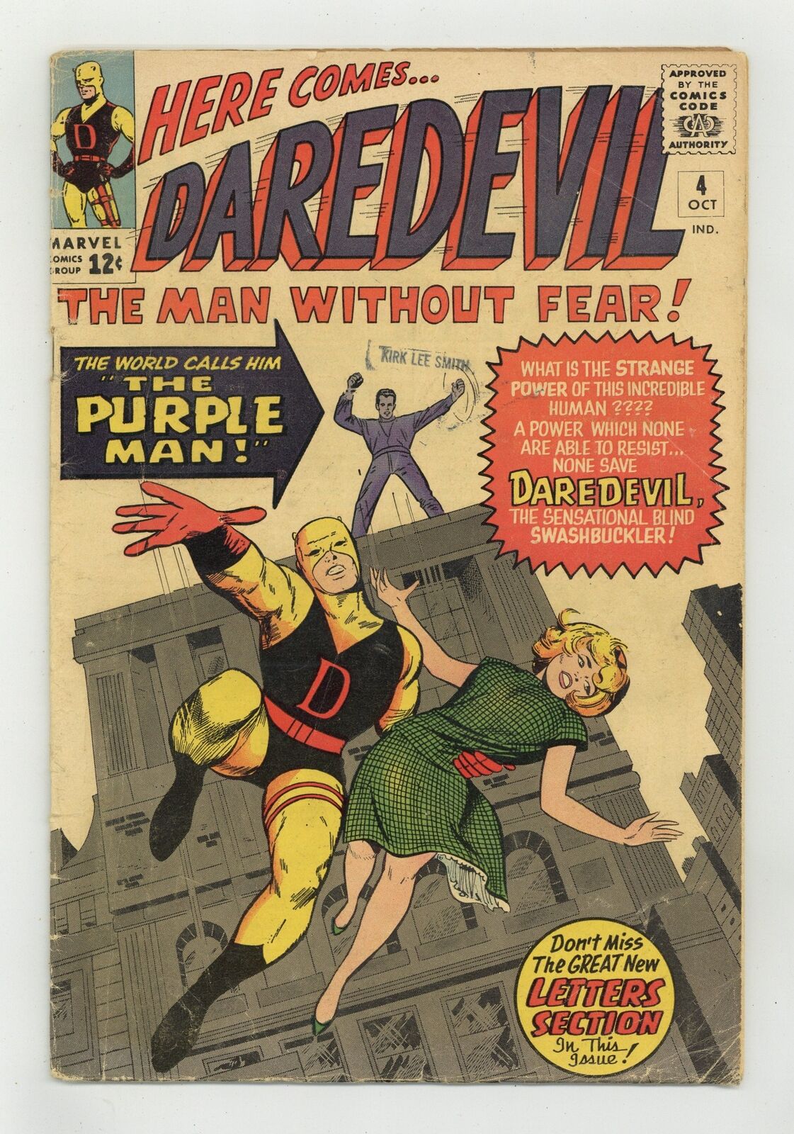 Daredevil #4 GD/VG 3.0 1964 1st app. Killgrave the Purple Man