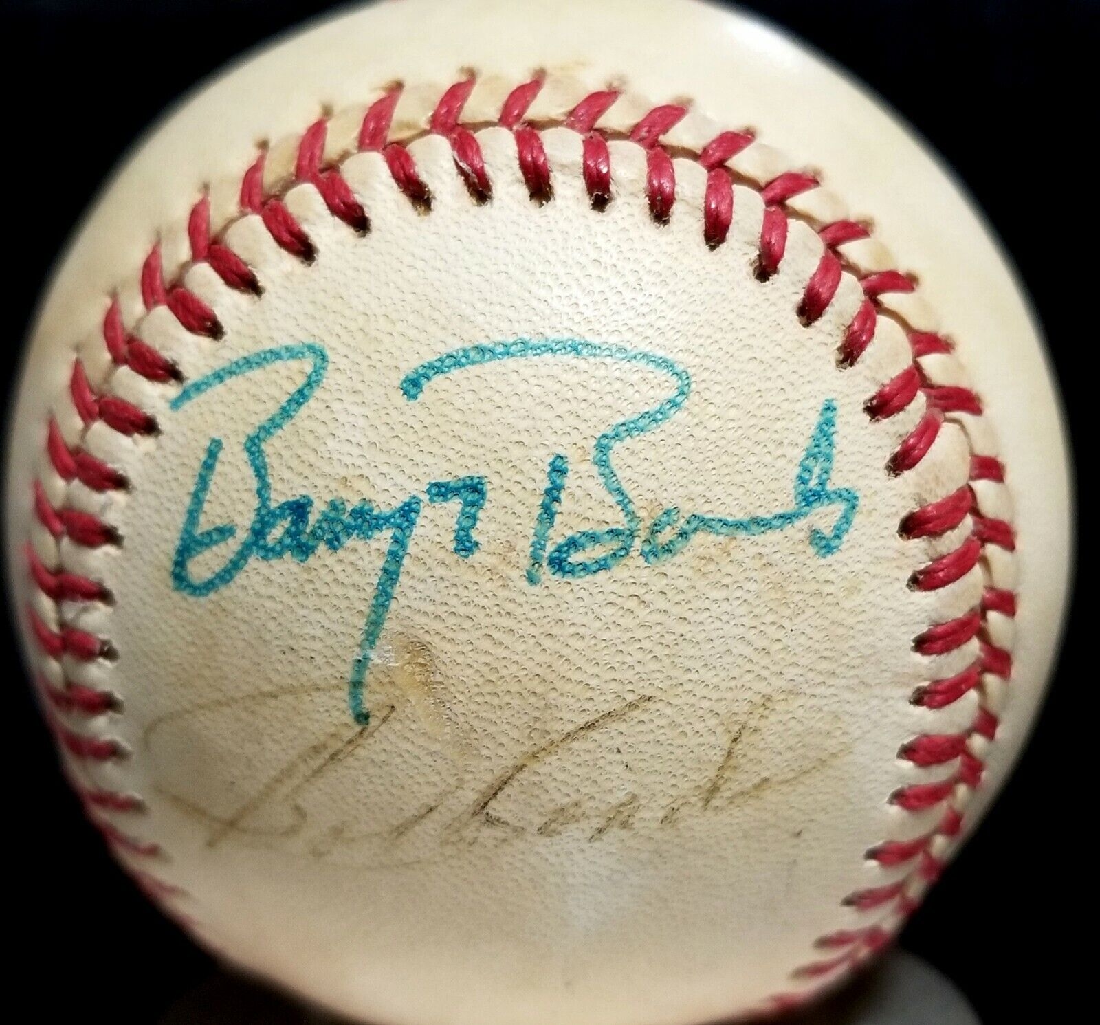 1986 BARRY BONDS ROOKIE Year SIGNED ONL Ball Pittsburgh Pirates Team vtg Auto 