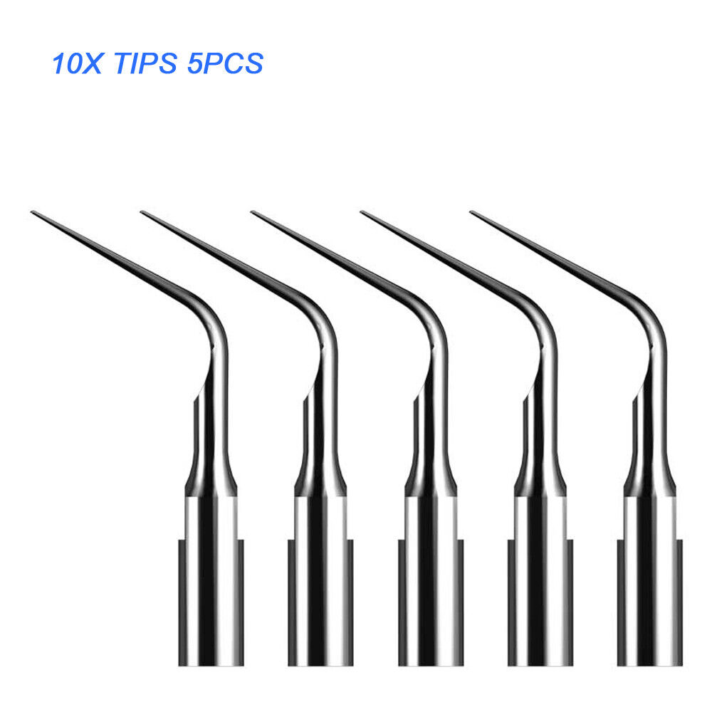Dental Ultrasonic Piezon Scaler Tips No. 10X Tip For Satelec DTE Handpiece, 5pcs