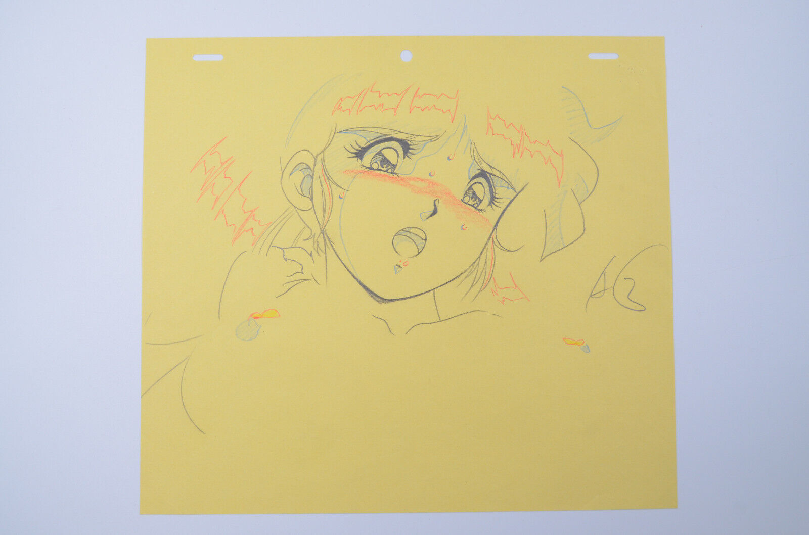 Original La ☆ Blue Girl OAV 1989 Anime Production Art Pencil Douga Cel