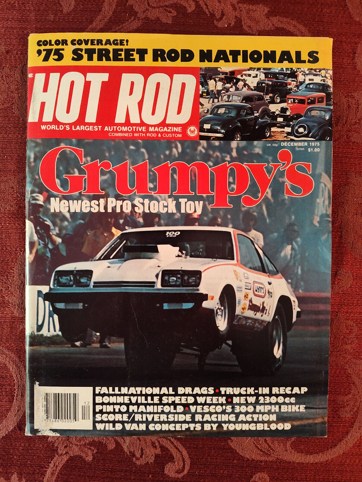 Rare HOT ROD Car Magazine December 1975 Grumpy Bill Jenkins Monza