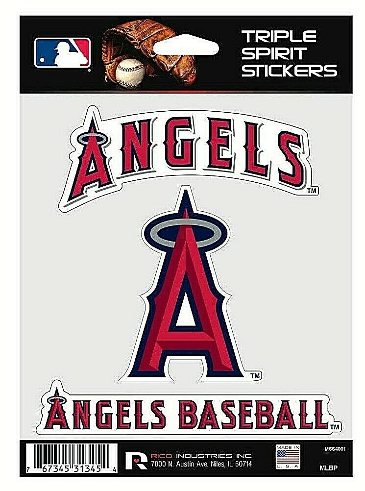 Los Angeles Angels MLB Triple Spirit Stickers / Decals  3 Pack *Free Shipping