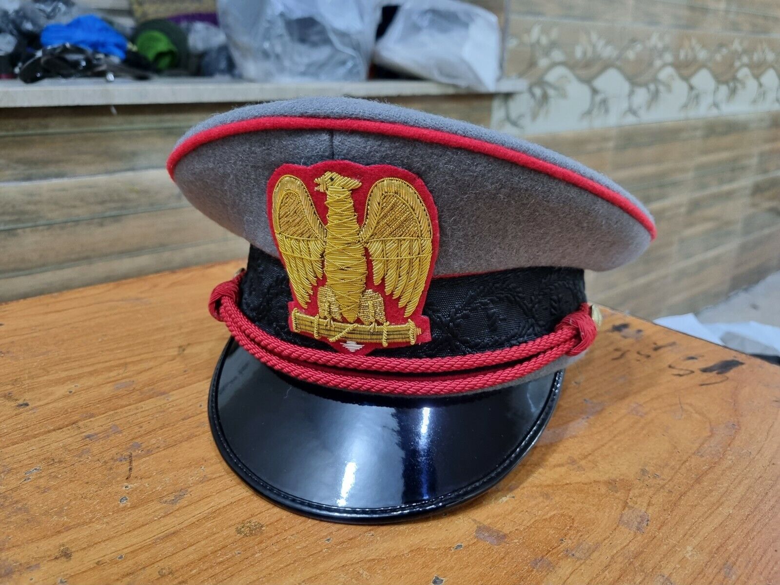 WW2 Italian Duce of Fascism Fascist Military General Officers Visor Hat Cap