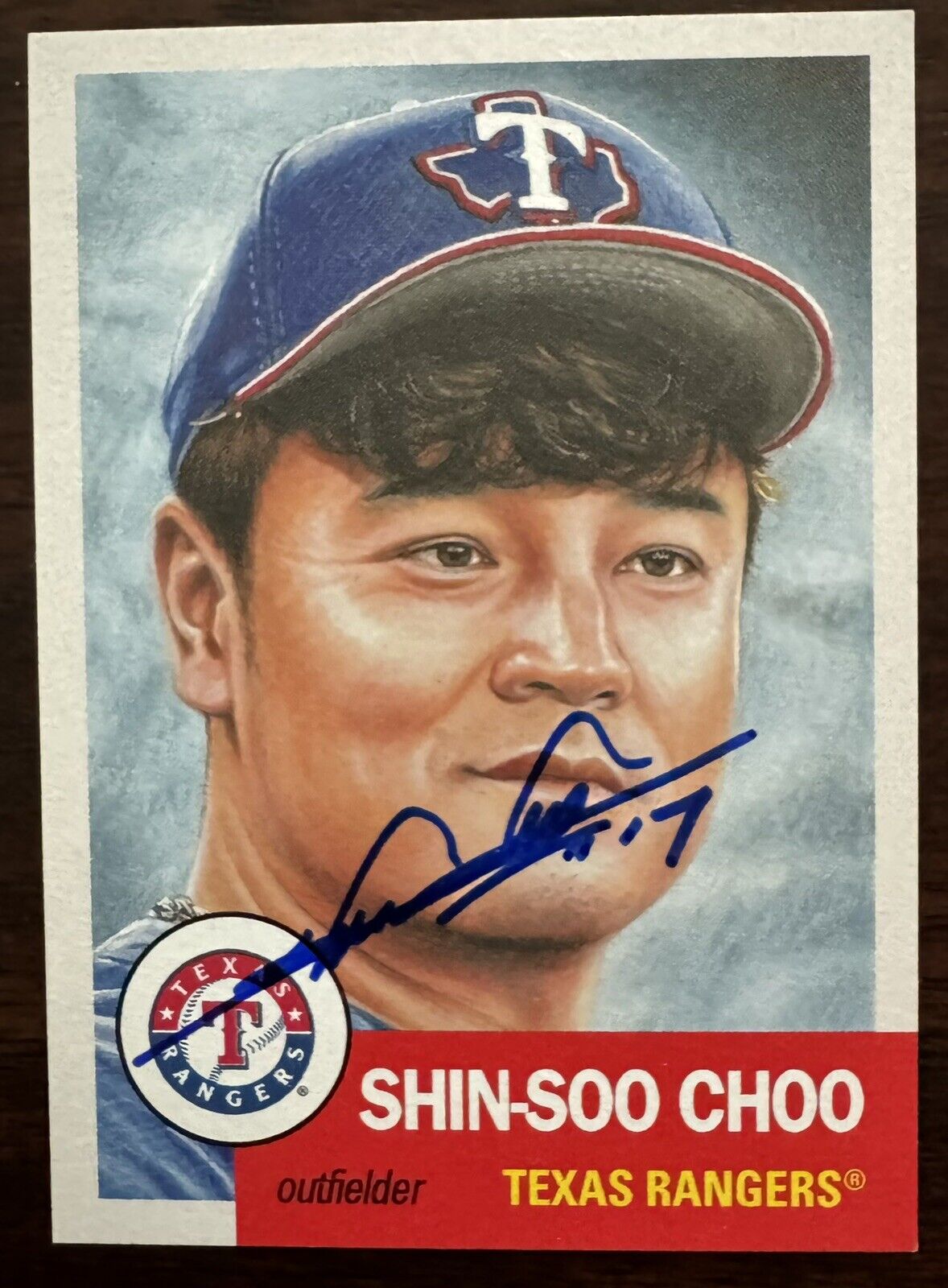 Shin-Soo Choo Auto Signed 2019 Topps Living Set #171 Rangers