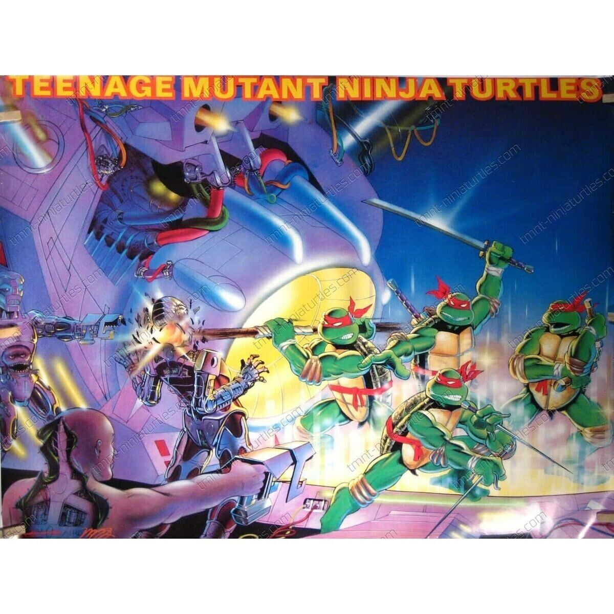 1988 Original Mutant Ninja Turtles 21x28 TMNT NES Nintendo Game Poster Mirage