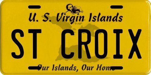 St Croix St Thomas St John U.S. Virgin Islands Aluminum License Plate 12-PACK