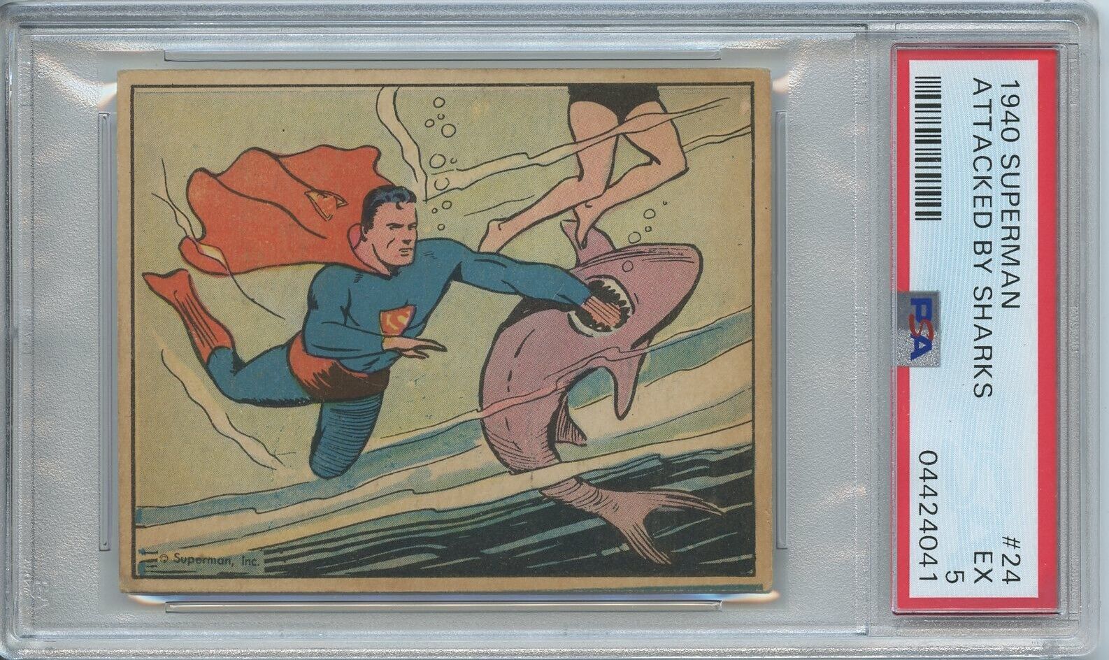 1940 Superman #24 Attacked By Sharks EX PSA 5