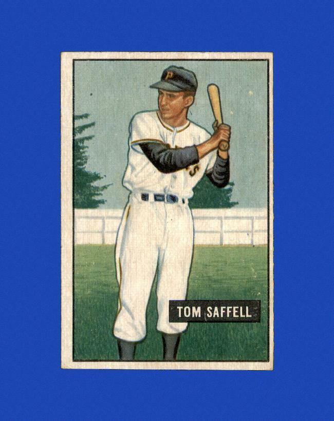 1951 Bowman Set Break #130 Tom Saffell VG-VGEX (wrinkle) *GMCARDS*