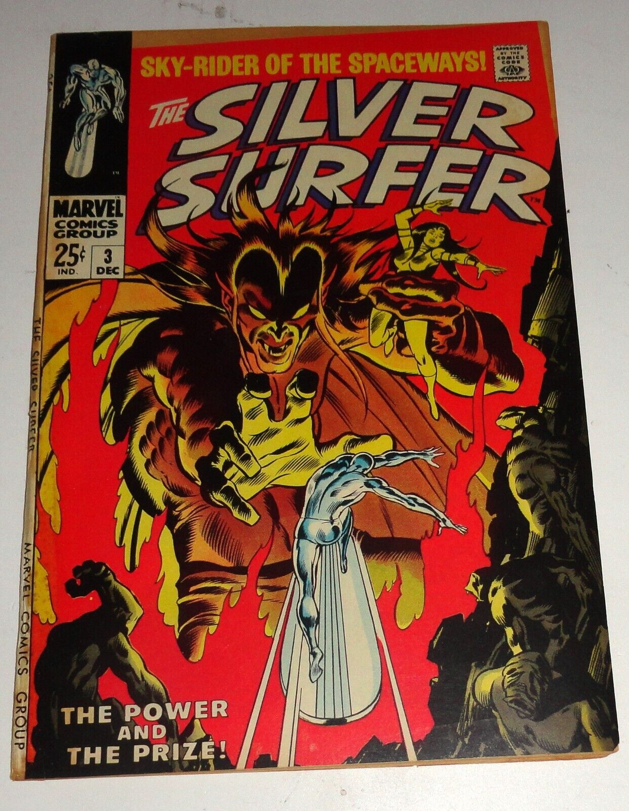 SILVER SURFER #3 GIANT SIZE BUSCEMA CLASSIC  FIRST APP MEPHISTO 7.0 KEY 1968