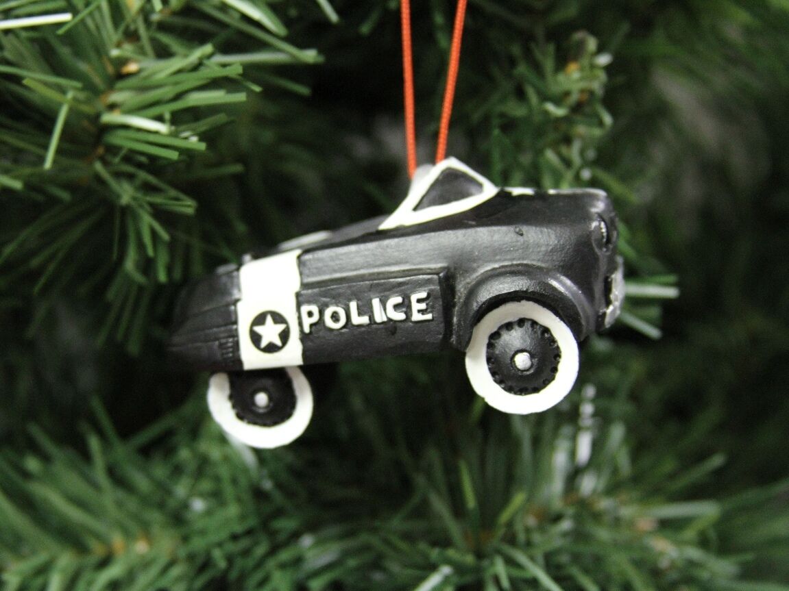 Police Pedal Car Christmas Ornament