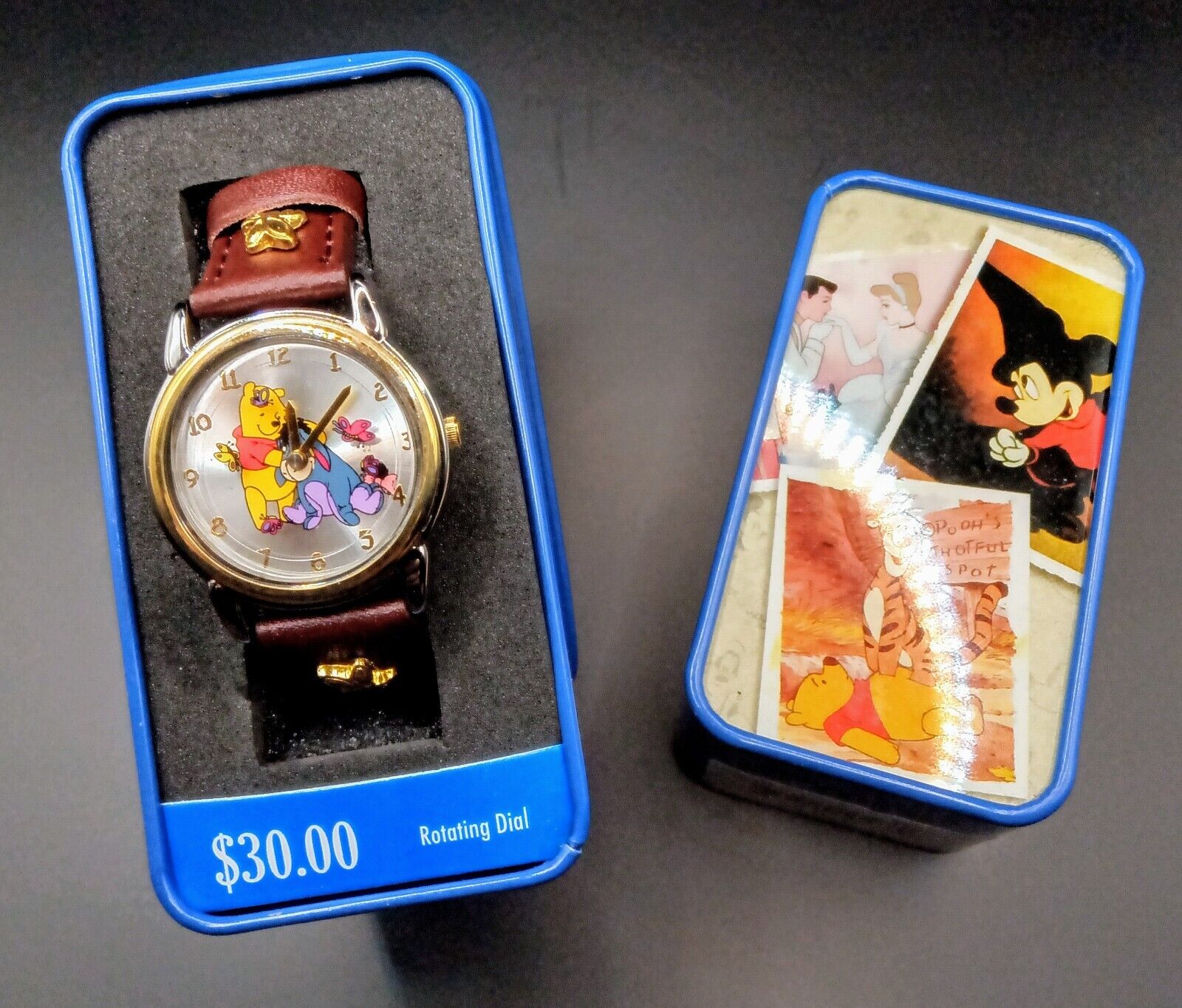 Disney Winnie the Pooh and Eeyore with Butterflies Vintage Wrist Watch