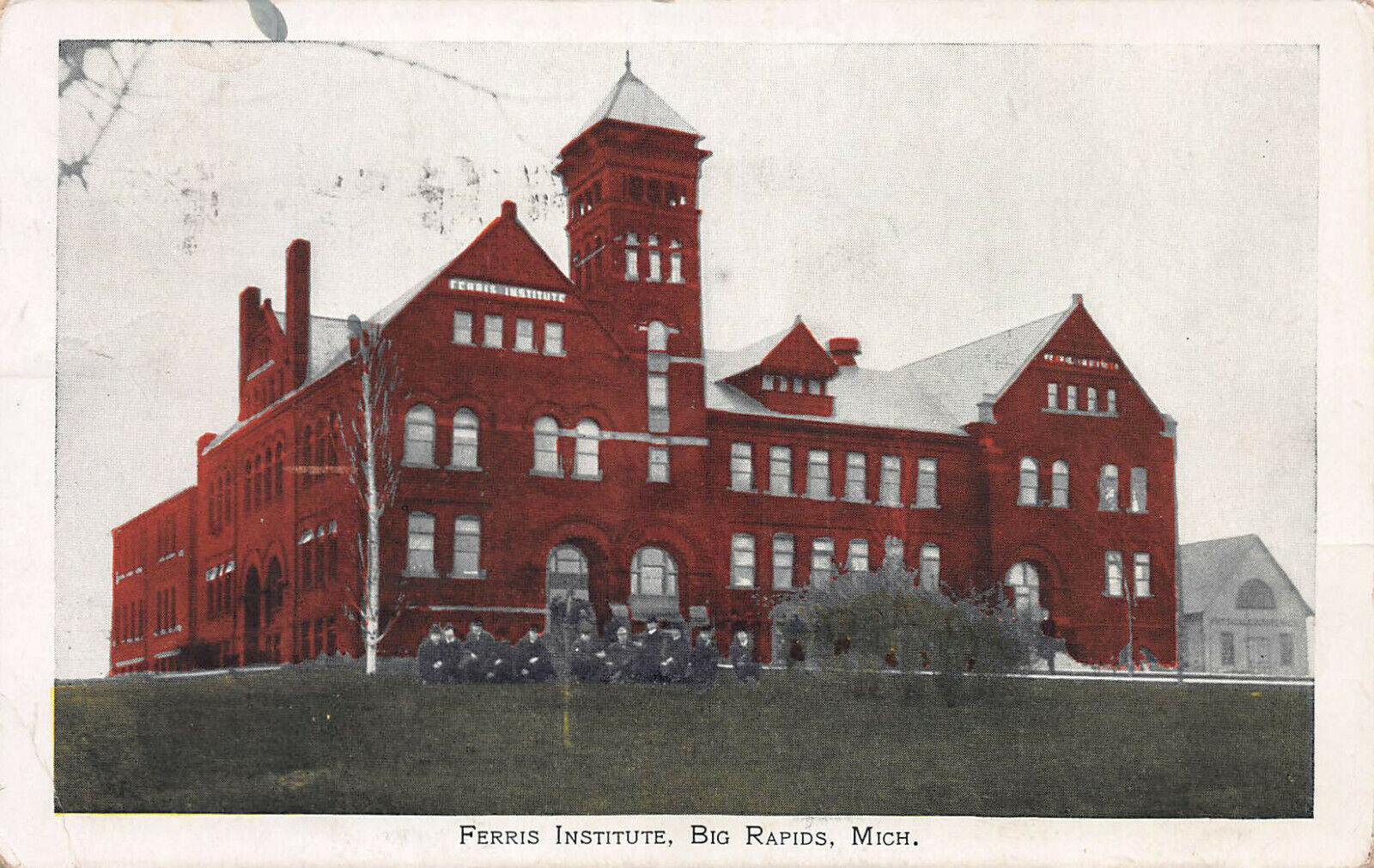 Ferris Instiute, Big Rapids, Michigan, Early Postcard, Used in 1910