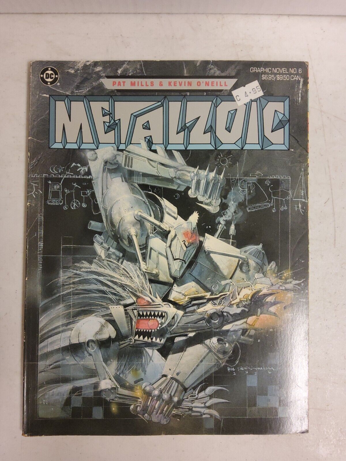 DC Graphic Novel #6 - Metalzoic 1986 Bill Sienkiewicz Cover - Kevin O'Neill Art