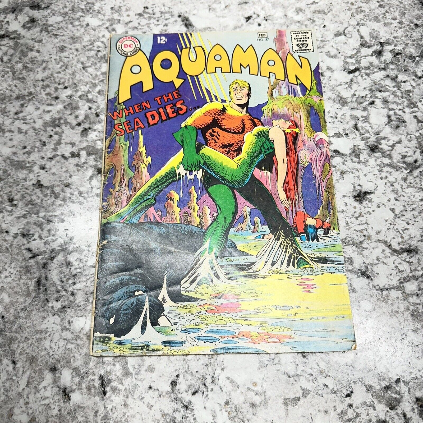 Aquaman #37 Silver Age DC Comic 1968 1st App Scavenger FN- Condition
