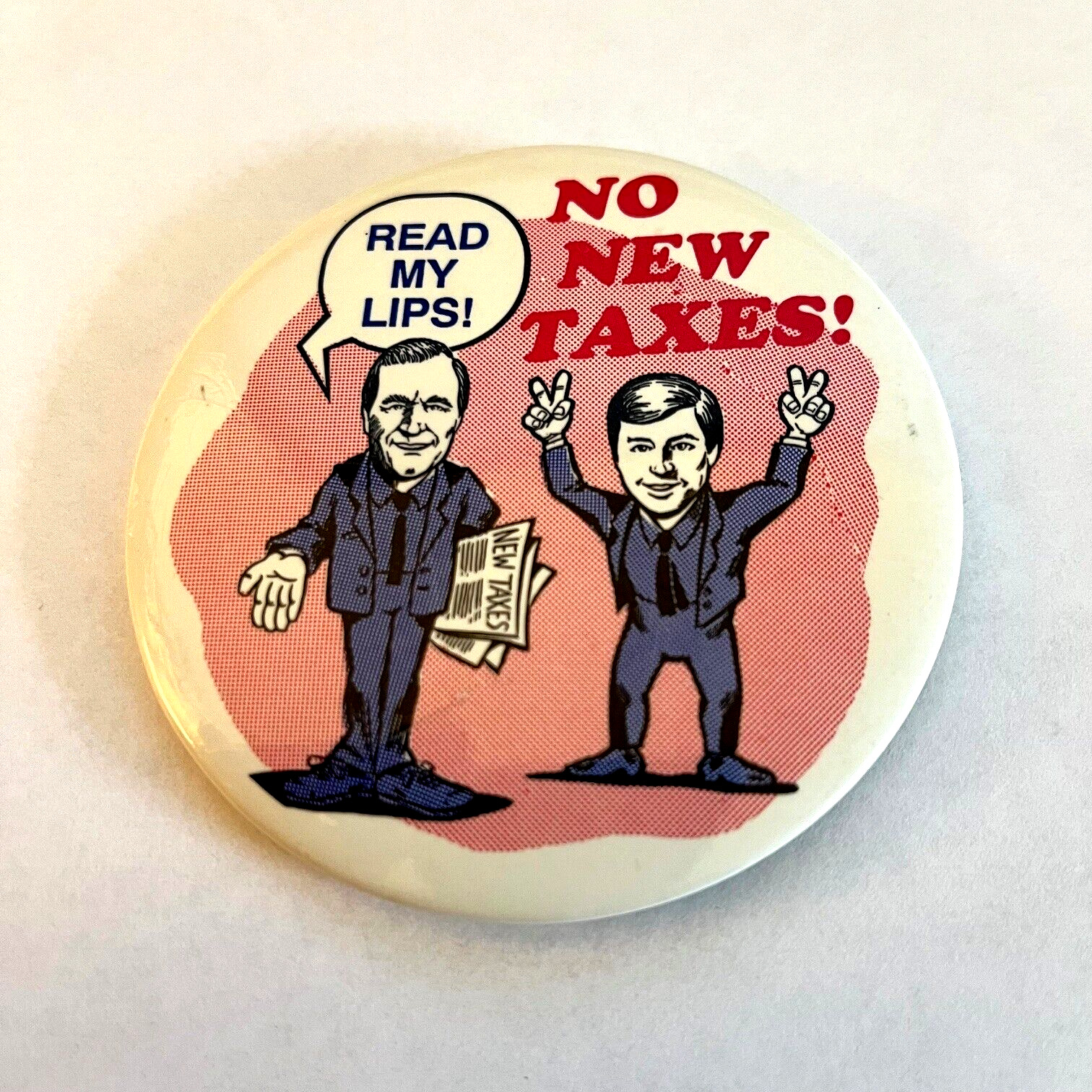  1984 Vintage Button Pin President HW Bush/Quayle Campaign Button Pin Badge 