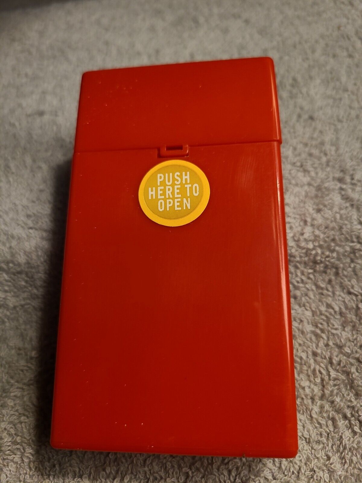 Eclipse Red 100s Size Push To Open Button Cigarette Case 