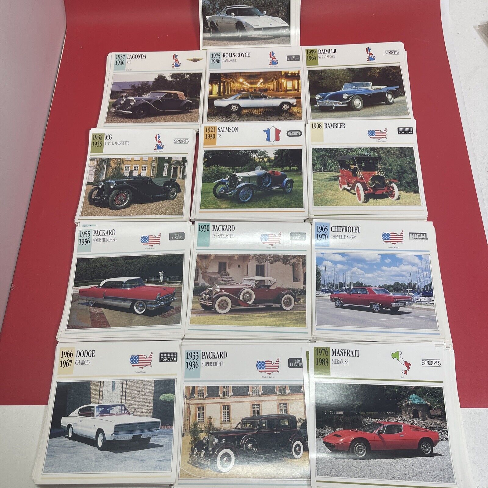 Atlas Editions Classic Cars Of The World Collector Cards Vintage Set 634