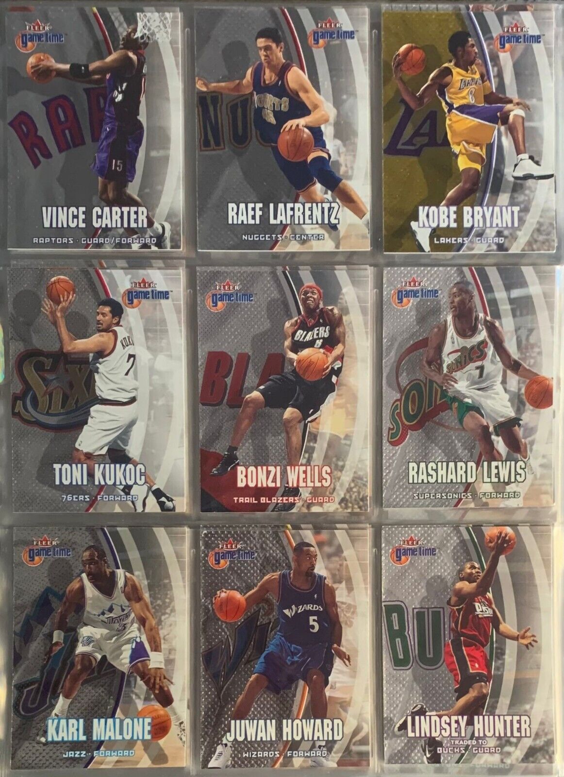 2000-01 Fleer GAME TIME NBA Basketball (90 Card Veteran) Full SET KOBE IVERSON