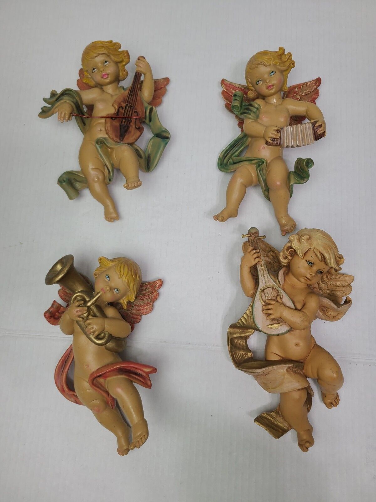 ANGEL Set of 4 ANGELS CHERUBS  Wall Hanging DEPOSE SIMONELLI 1984 Made in ITALY