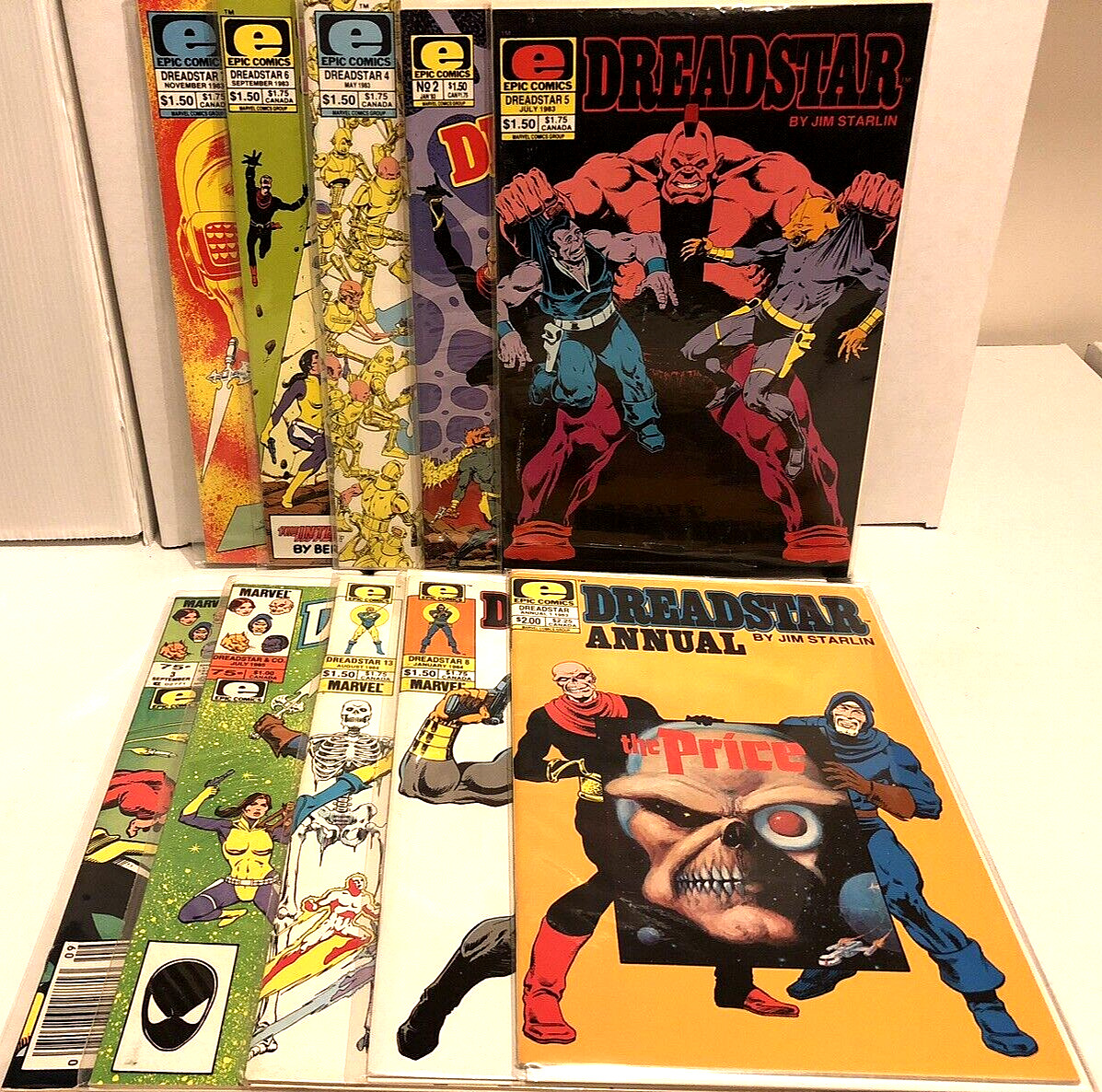 DREADSTAR Lot of 10  Jim Starlin (Marvel/Epic 1983-85) #1