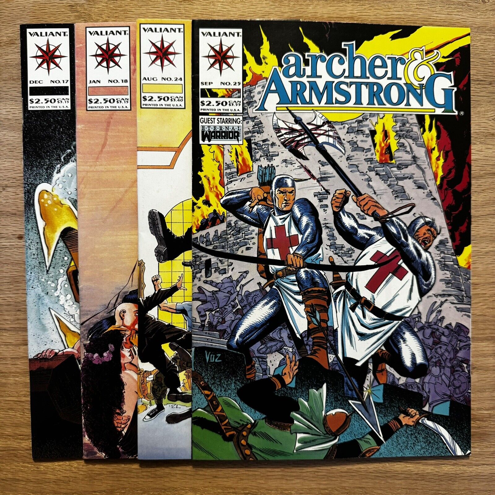 1993-1994 Archer And Armstrong Valiant Comics #17, #18, #24, #25 Lot of 4