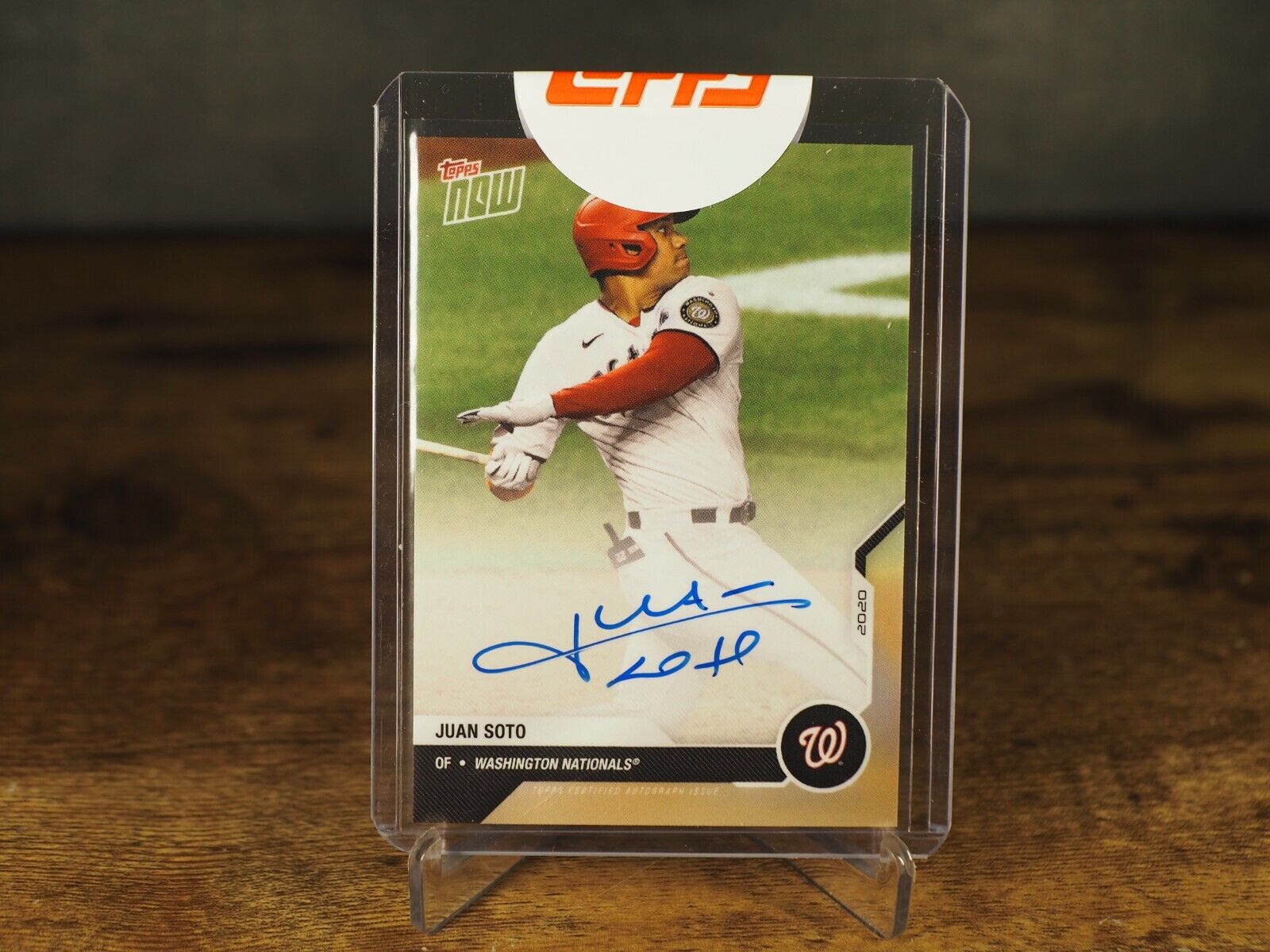 JUAN SOTO Nationals Topps Now 2020 ON CARD AUTO TOPPS EXCLUSIVE CUSTOMER SET 