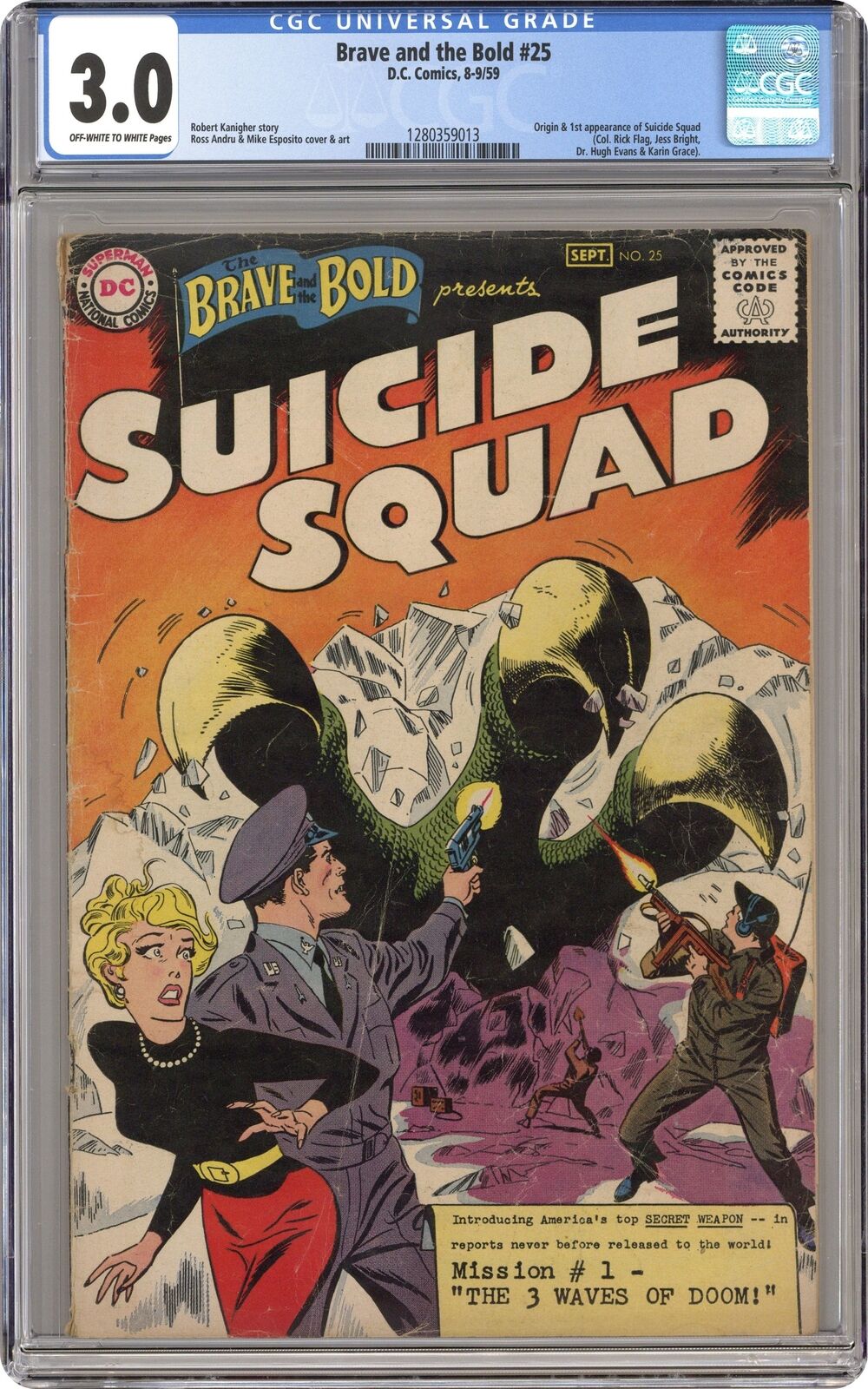 Brave and the Bold #25 CGC 3.0 1959 1280359013 1st app. Suicide Squad