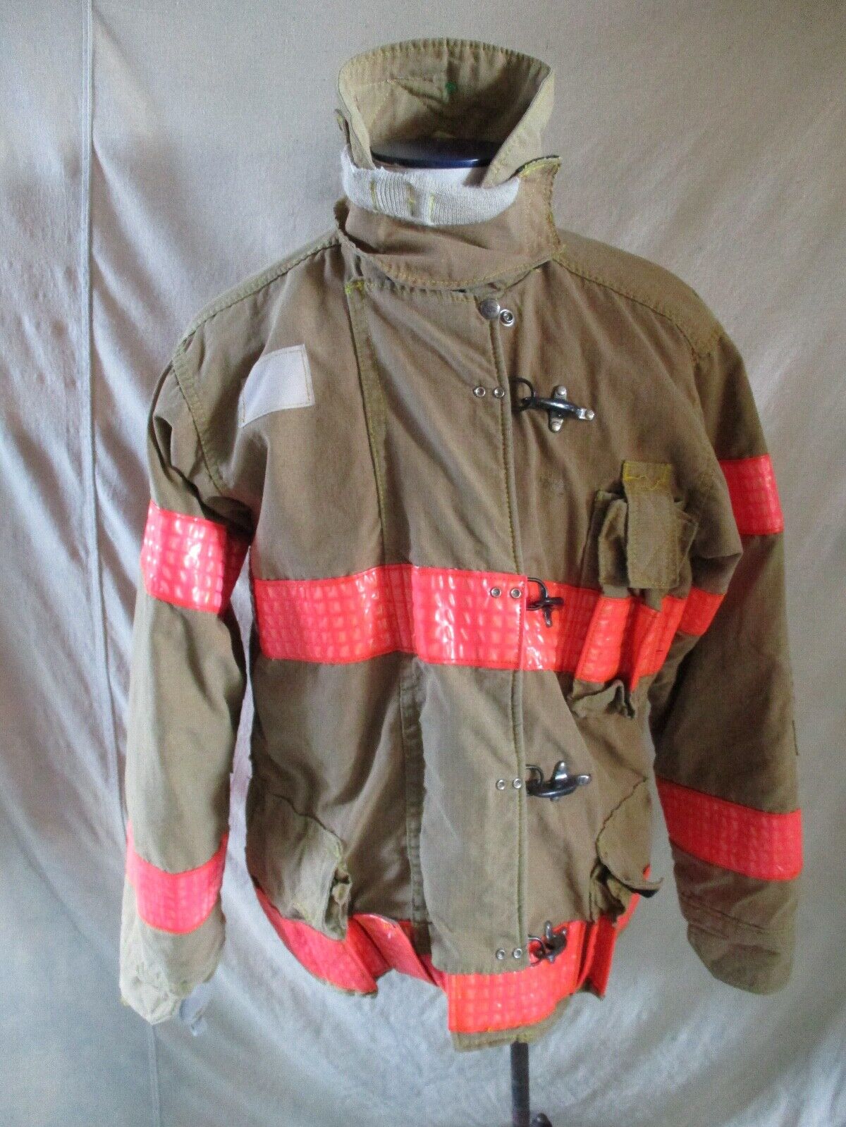 Morning Pride tan canvas authentic genuine fireman firefighter jacket XL