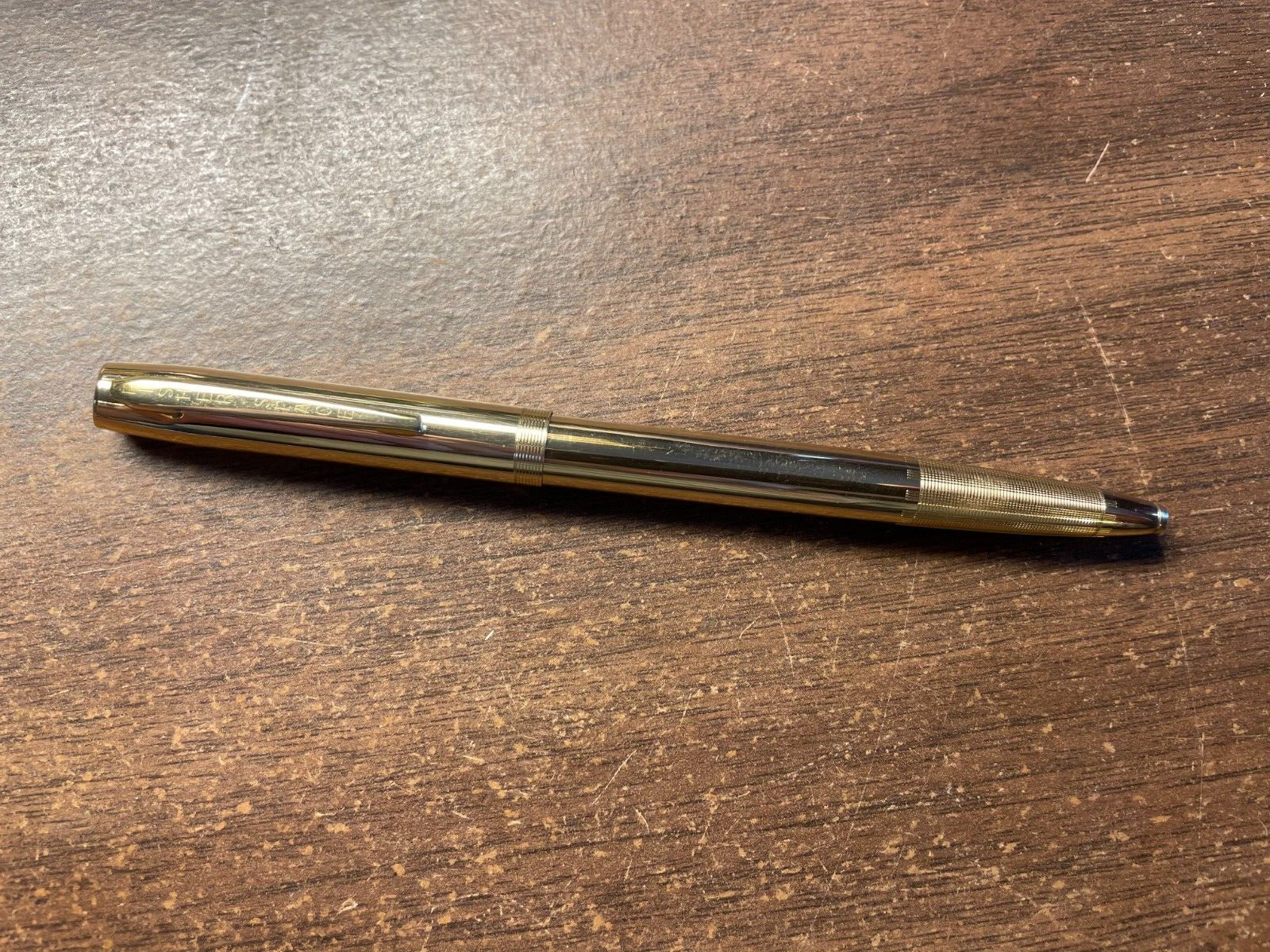 Vintage Fisher Space Pen Cap-O-Matic Angled Top Gold (colored) Pen * Angle Head