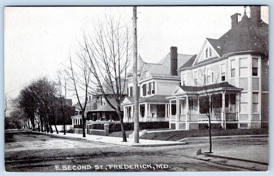 1910-20's FREDERICK MD EAST SECOND STREET HOMES MARKEN & BIEFELD POSTCARD