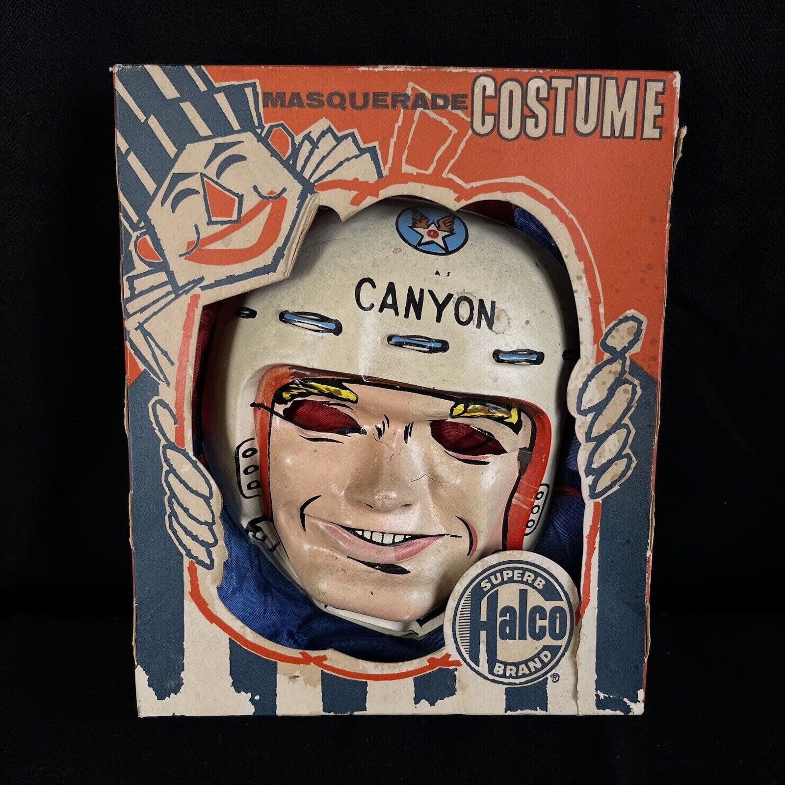 Vintage Superb Halco Masquerade Costume Mask Canyon 