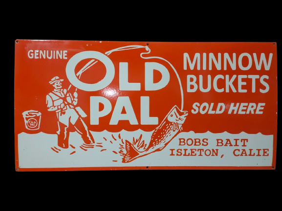 PORCELIAN OLD PAL ENAMEL SIGN SIZE 38X20 INCHES