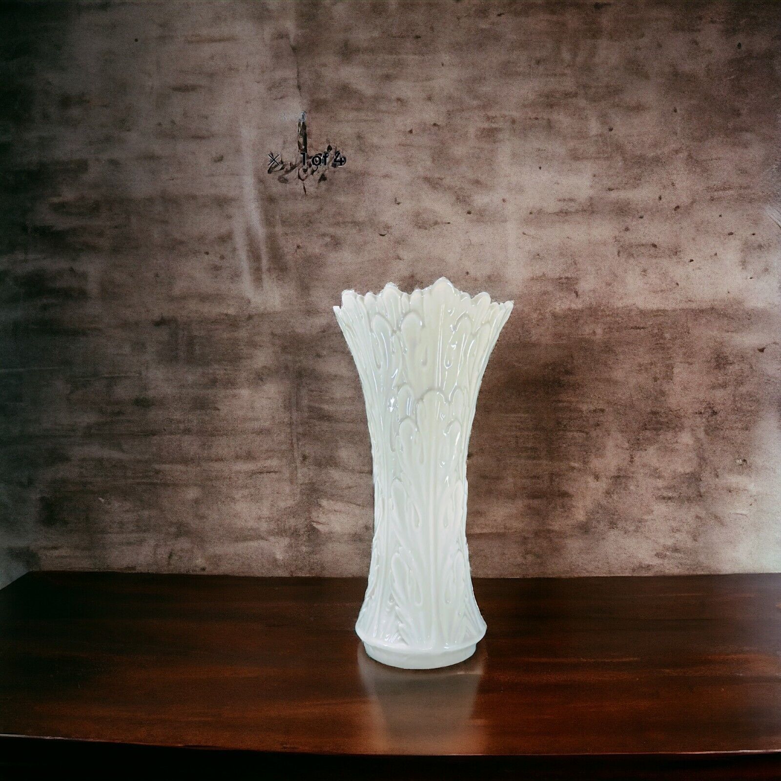 Lenox Woodland Collection  Cream Porcelain Ceramic Vase 9\