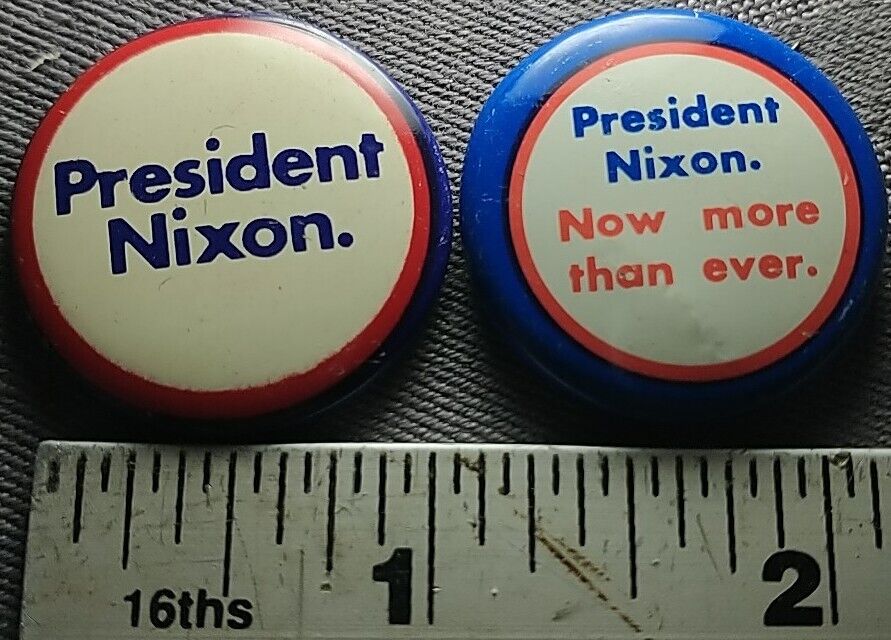 PRESIDENT NIXON SET PAIR ROGER STONE DONALD TRUMP POLITICAL CAMPAIGN PIN 2024