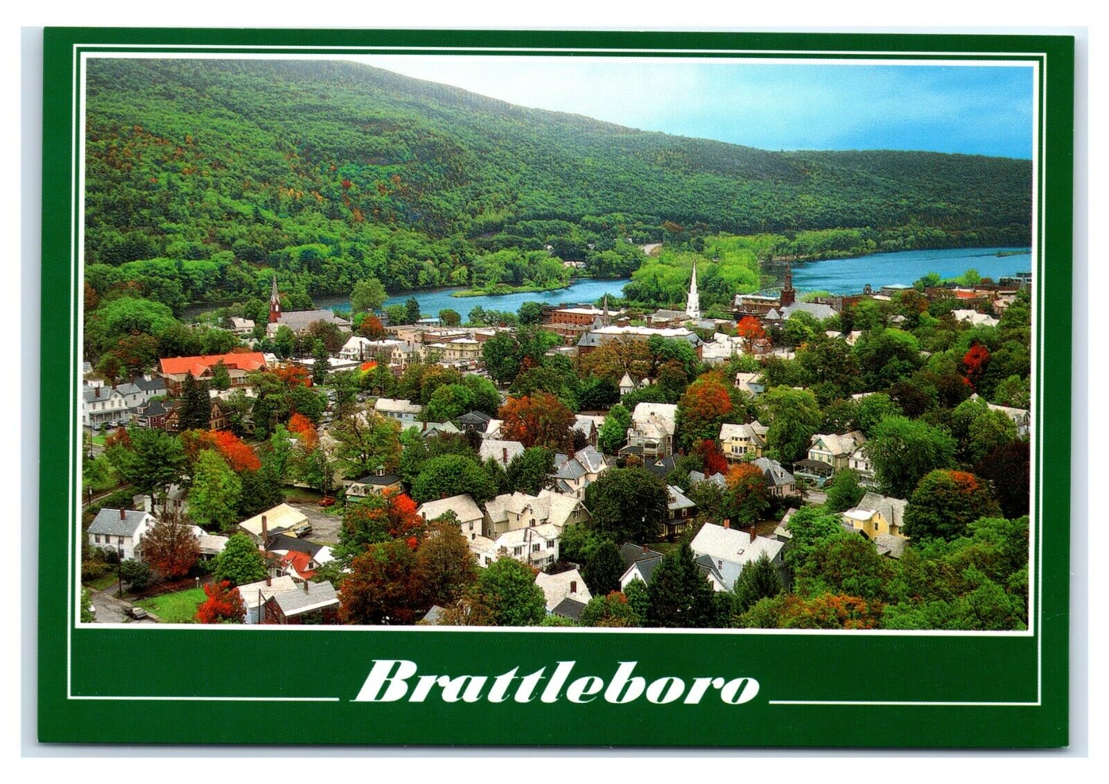 Postcard Brattleboro VT Vermont - Connecticut River M2