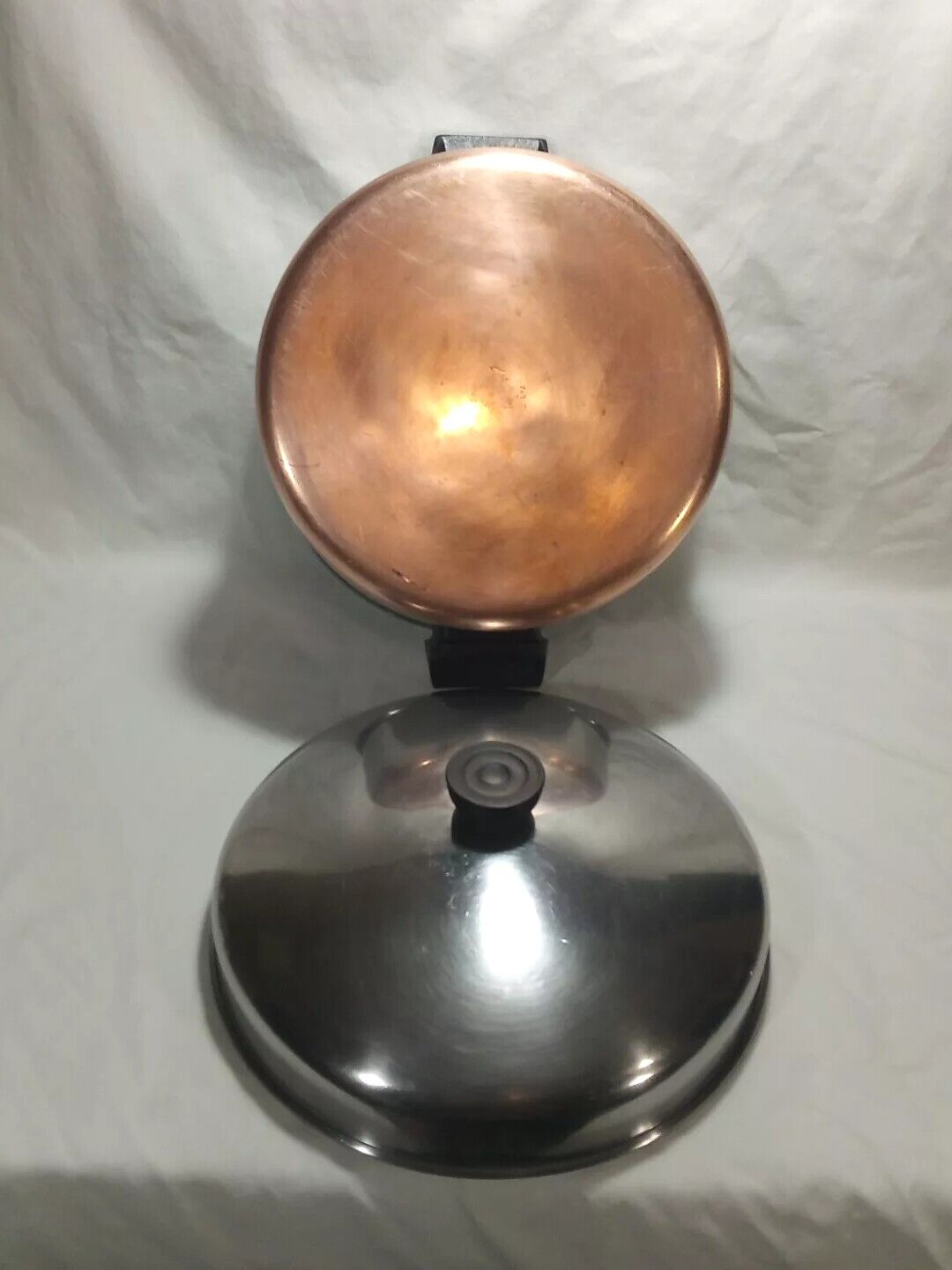 Vintage Revere Ware 6 Qt Copper Clad Stock Pot W/Dome Lid Clinton IL