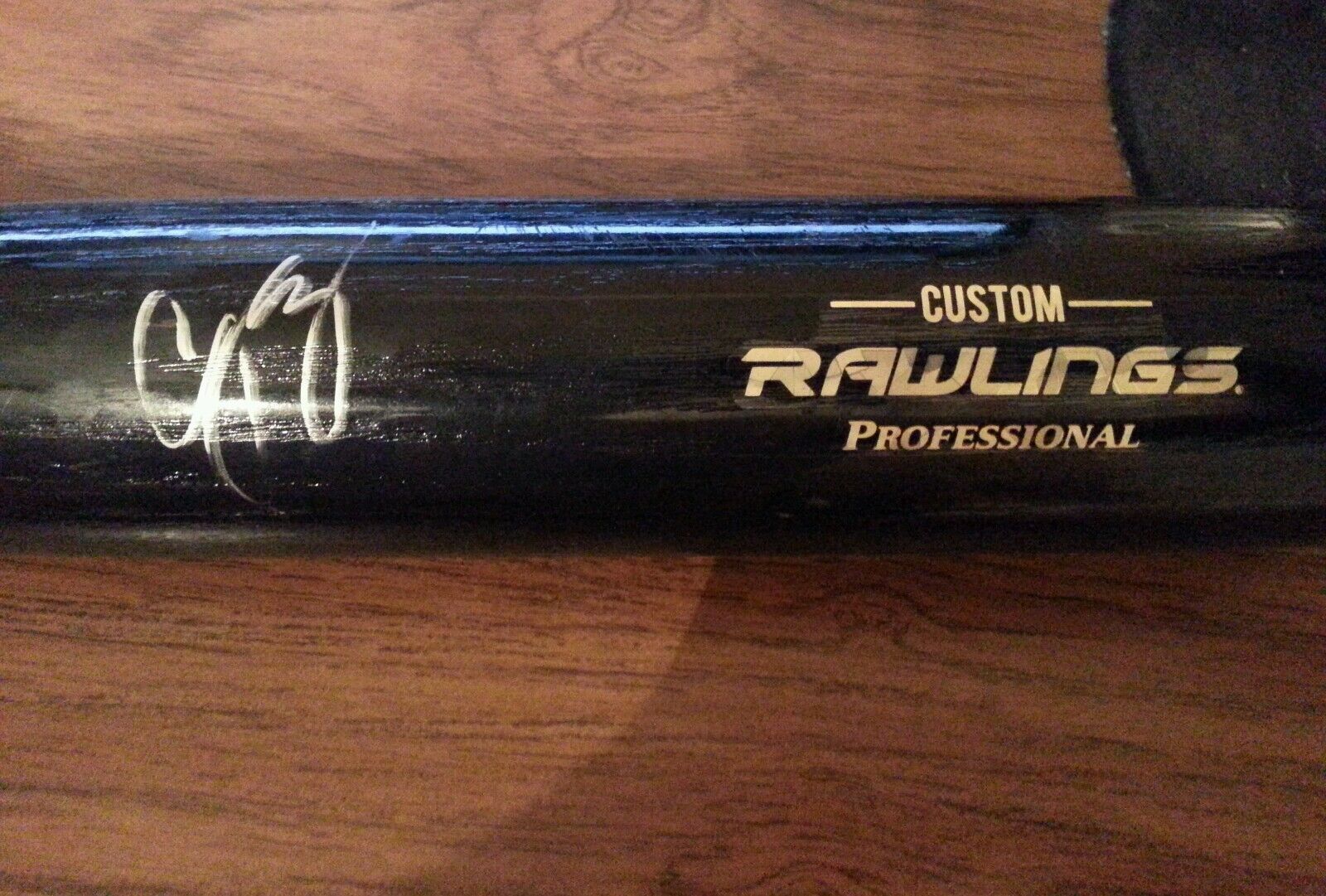 COREY SEAGER OKC LOS ANGELES DODGERS AUTO GAME USED CRACKED BLACK BAT
