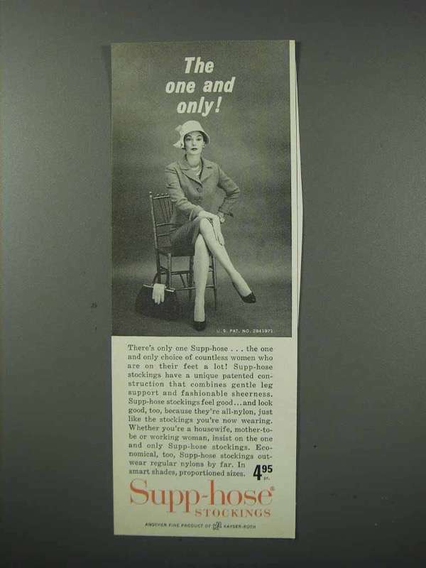 1960 Supp-hose Stockings Ad - The One And Only