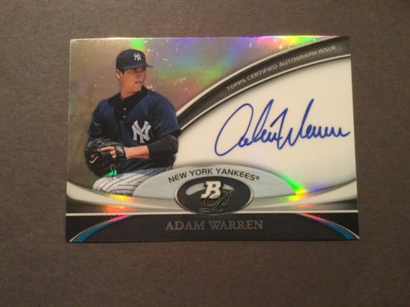 2011 Bowman Platinum Prospect Autographs #BPA-AWA Adam Warren Auto Baseball Card