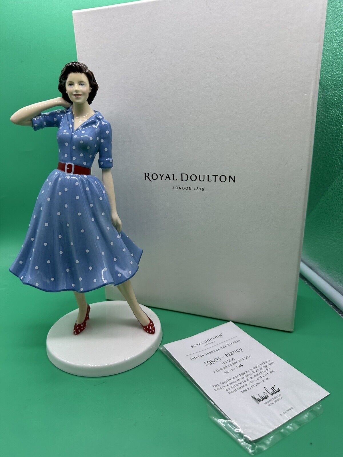 Royal Doulton Figurine HN5595 Fashion Through the Decades 1950s Nancy COA/Box