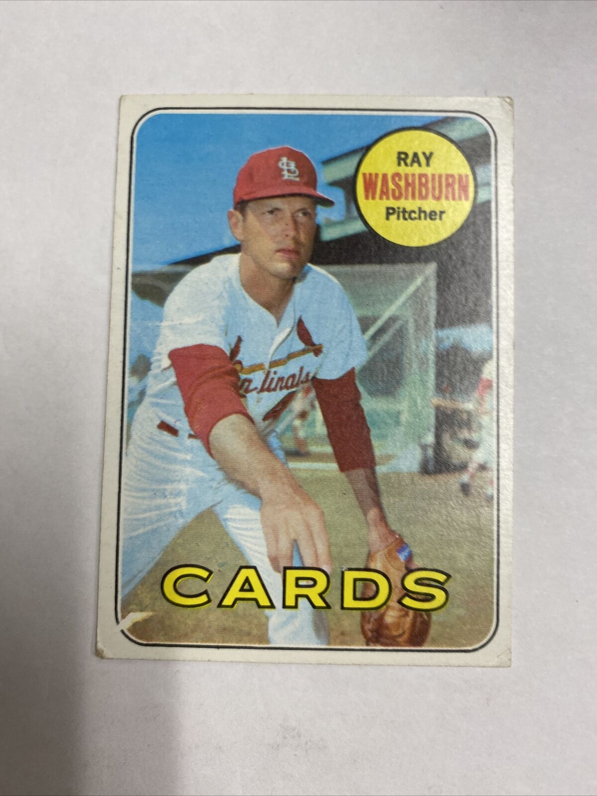 1969 Topps Baseball Ray Washburn St. Louis Cardinals Card #415