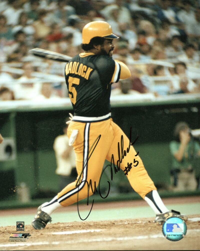BILL MADLOCK PITTSBURGH PIRATES SIGNED AUTOGRAPHED 8X10 PHOTO W/ COA