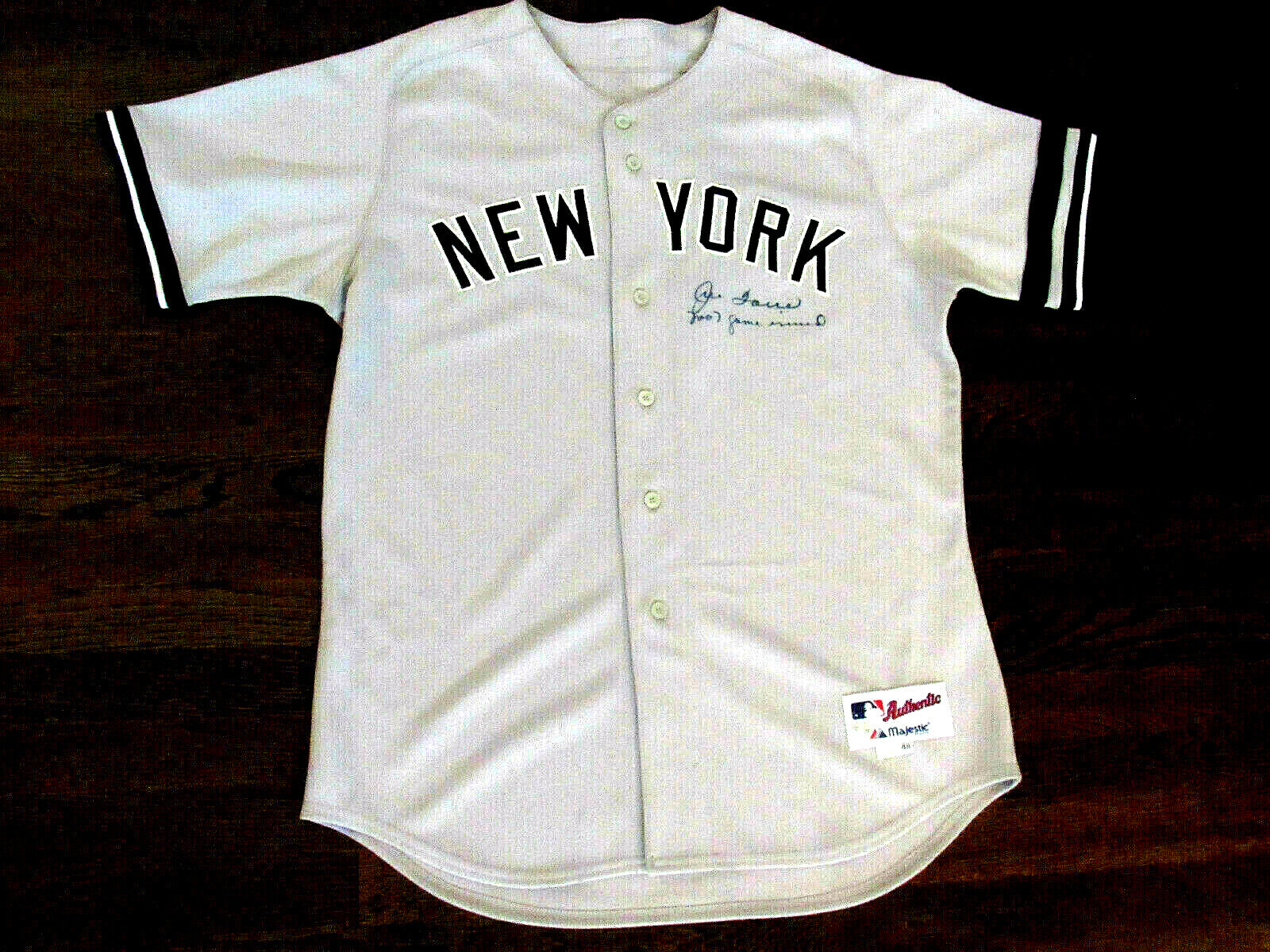 JOE TORRE 2007 GAME ISSUED NEW YORK YANKEES HOF SIGNED AUTO MAJESTIC JERSEY MLB