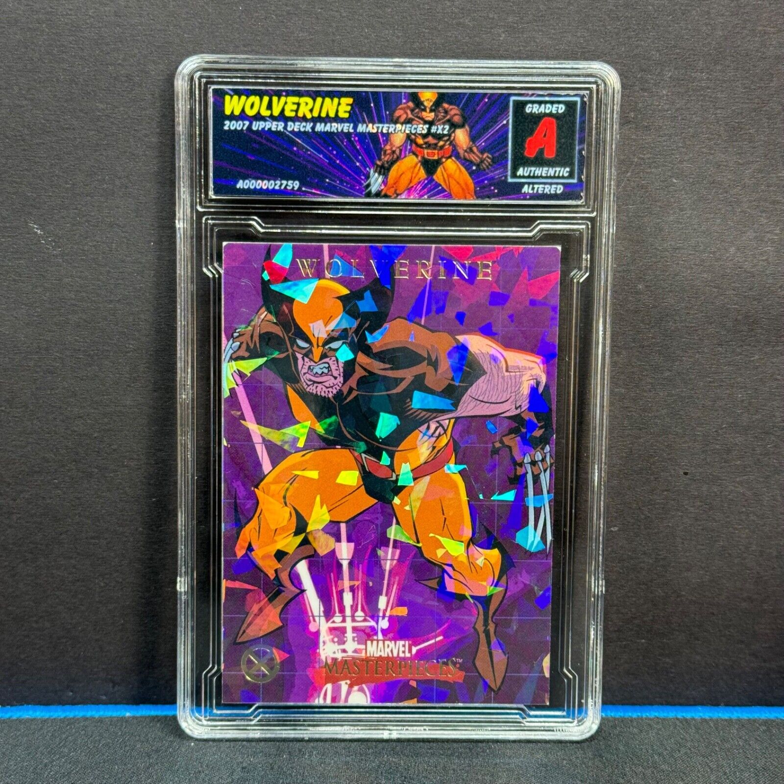 2007 UD Marvel Masterpieces Wolverine #X2 Cracked Ice Altered Refractor