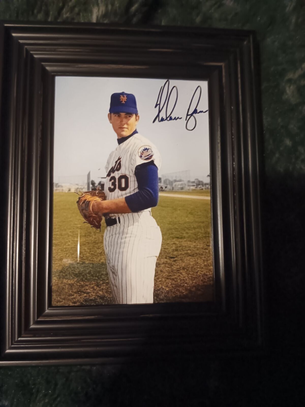 Nolan Ryan Autographed Baseball Picture Houston Astros