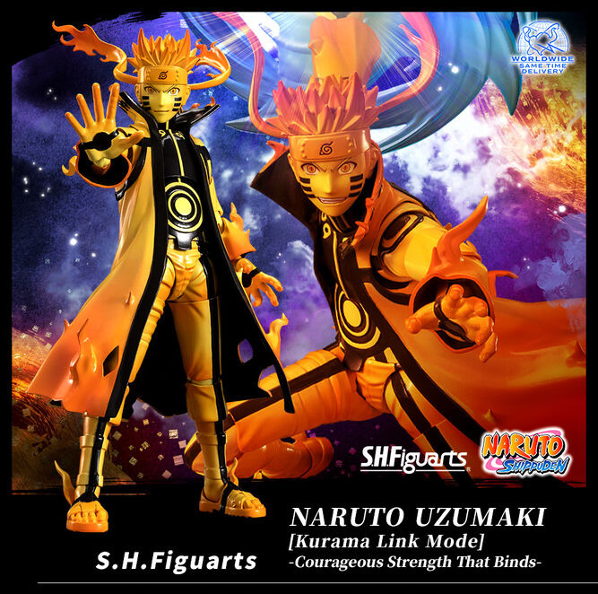 Bandai S.H. Figuarts  Naruto Uzumaki Kurama Link Mode US Seller In Stock